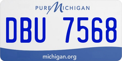 MI license plate DBU7568