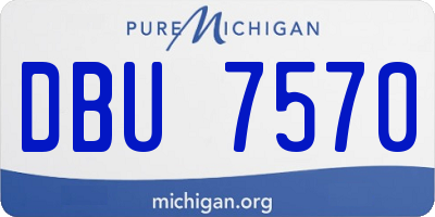 MI license plate DBU7570