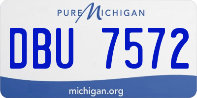 MI license plate DBU7572