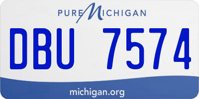 MI license plate DBU7574
