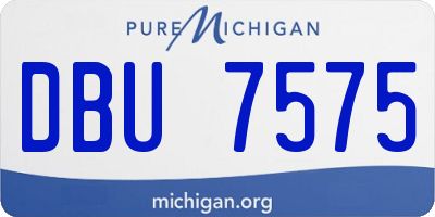 MI license plate DBU7575