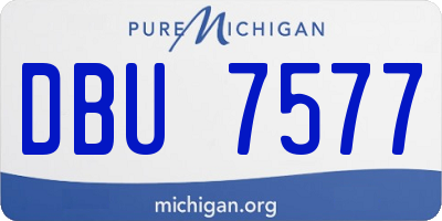 MI license plate DBU7577