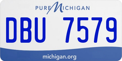 MI license plate DBU7579