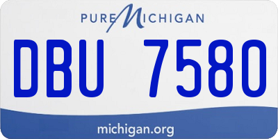 MI license plate DBU7580