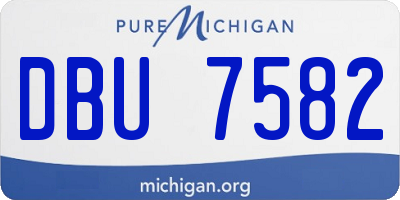 MI license plate DBU7582