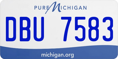MI license plate DBU7583