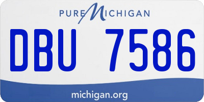 MI license plate DBU7586