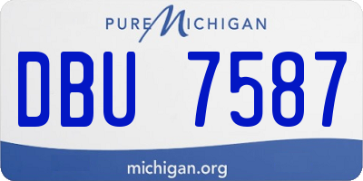 MI license plate DBU7587