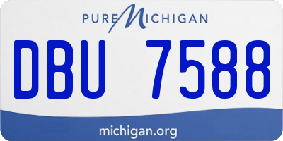 MI license plate DBU7588