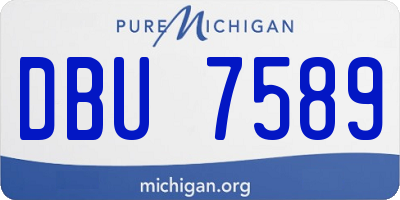 MI license plate DBU7589