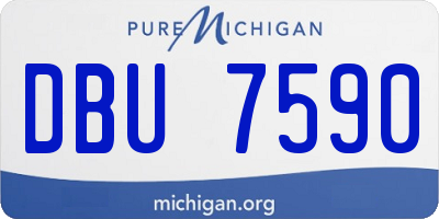 MI license plate DBU7590