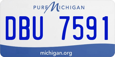 MI license plate DBU7591