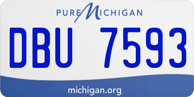 MI license plate DBU7593