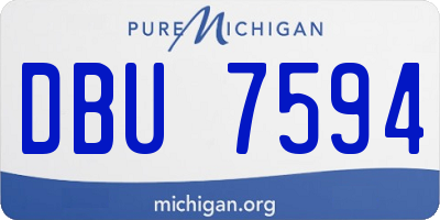 MI license plate DBU7594