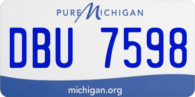 MI license plate DBU7598