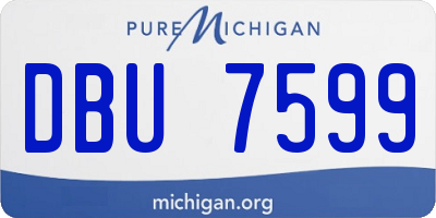 MI license plate DBU7599