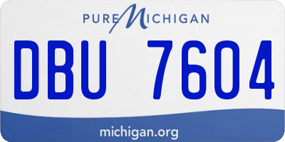 MI license plate DBU7604