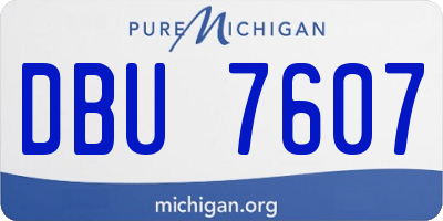 MI license plate DBU7607