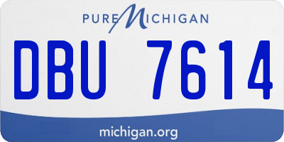 MI license plate DBU7614