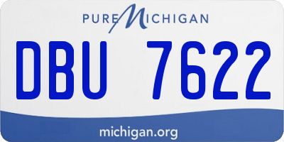 MI license plate DBU7622