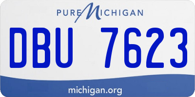 MI license plate DBU7623