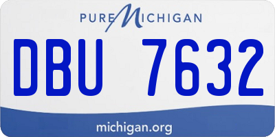 MI license plate DBU7632