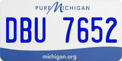 MI license plate DBU7652