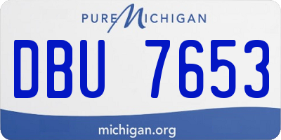 MI license plate DBU7653