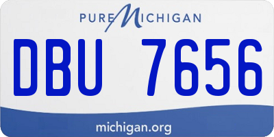 MI license plate DBU7656