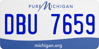 MI license plate DBU7659