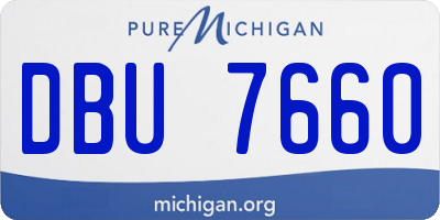 MI license plate DBU7660