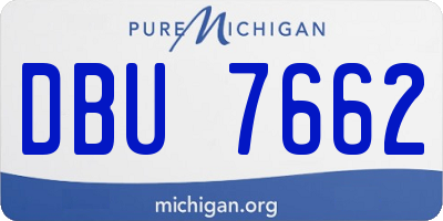MI license plate DBU7662
