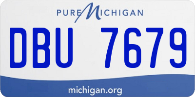 MI license plate DBU7679