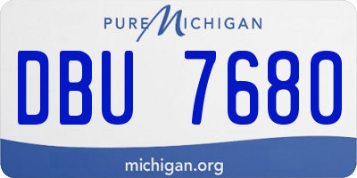 MI license plate DBU7680