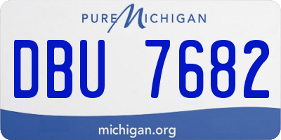MI license plate DBU7682