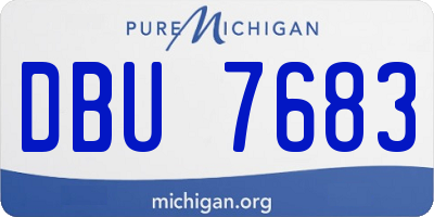 MI license plate DBU7683