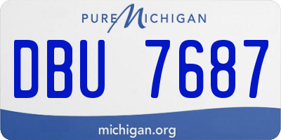MI license plate DBU7687
