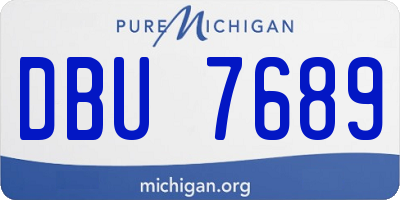 MI license plate DBU7689