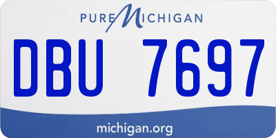 MI license plate DBU7697