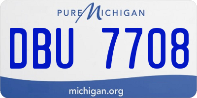 MI license plate DBU7708