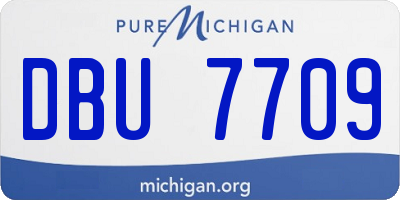 MI license plate DBU7709