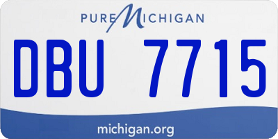 MI license plate DBU7715