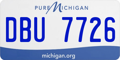 MI license plate DBU7726