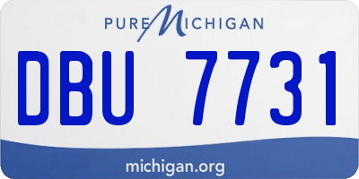 MI license plate DBU7731