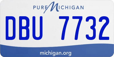 MI license plate DBU7732