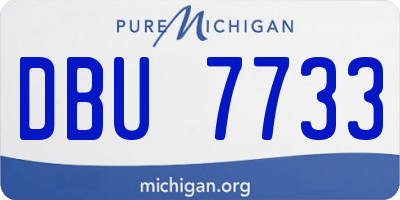 MI license plate DBU7733