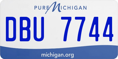 MI license plate DBU7744