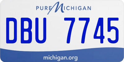 MI license plate DBU7745