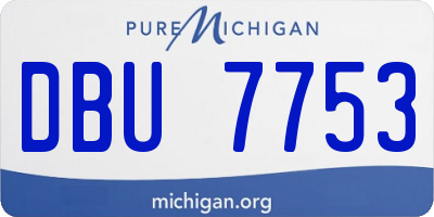 MI license plate DBU7753