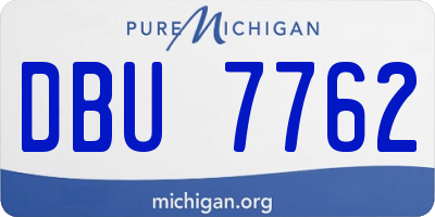 MI license plate DBU7762